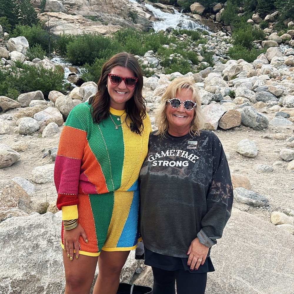 QUEEN OF SPARKLES Colorful Patchwork Sweater